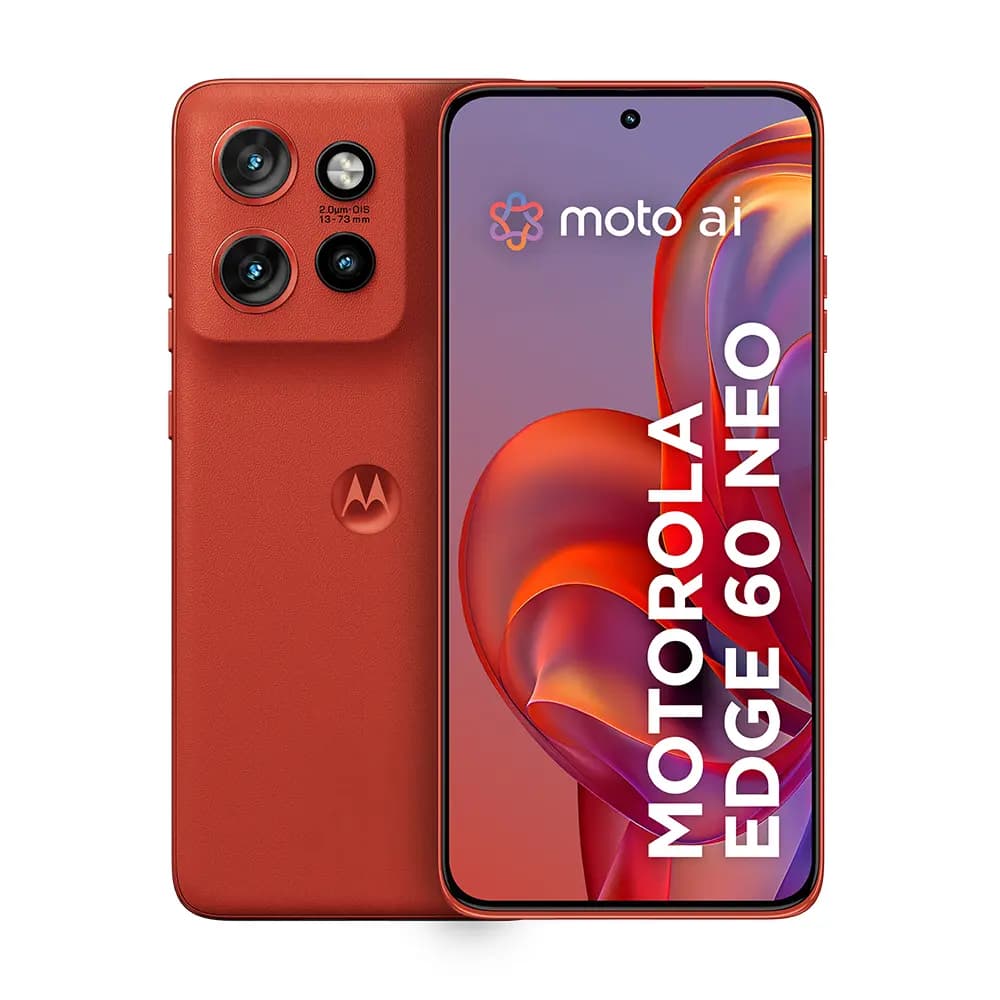 Smartphone Motorola Edge 60 Neo 5G - 256GB 24GB (12GB RAM + 12GB Ram Boost) 50MP Sony Camera Moto AI e tela 1.5K Super HD - Vermelho - R$ 2.199