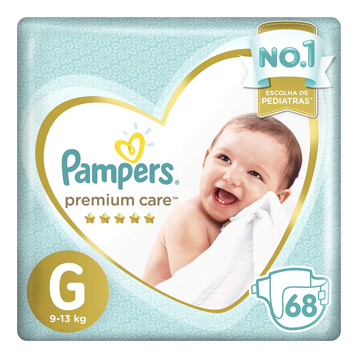 Fralda Pampers Premium Care 68 Unidades, G – Preços Top